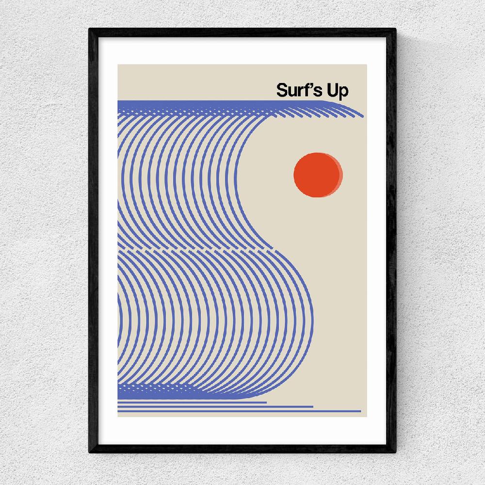 east end prints Surfs Up (Blue)