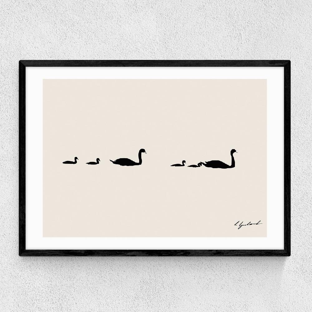east end prints Swan Family