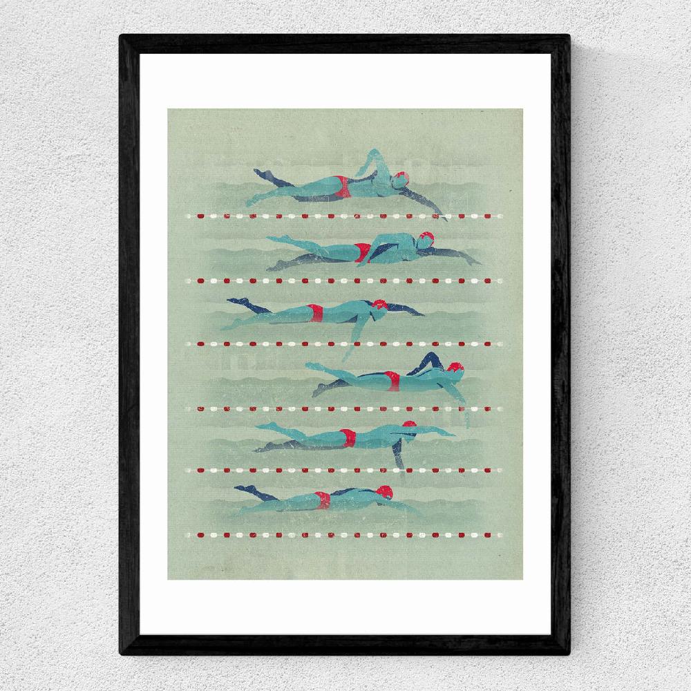 East End Prints Swimmer 1