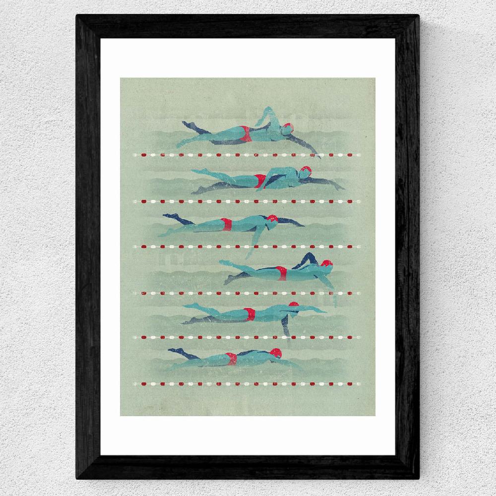 East End Prints Swimmer 1