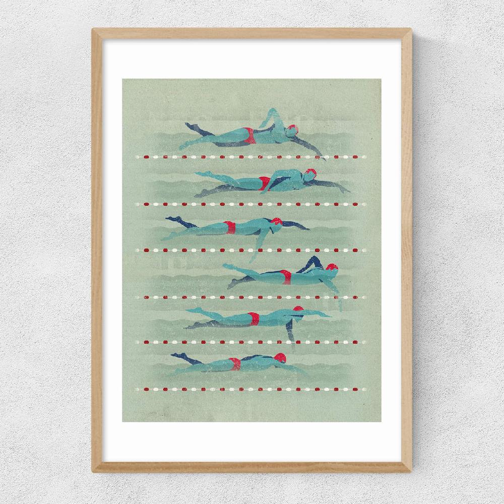 East End Prints Swimmer 1