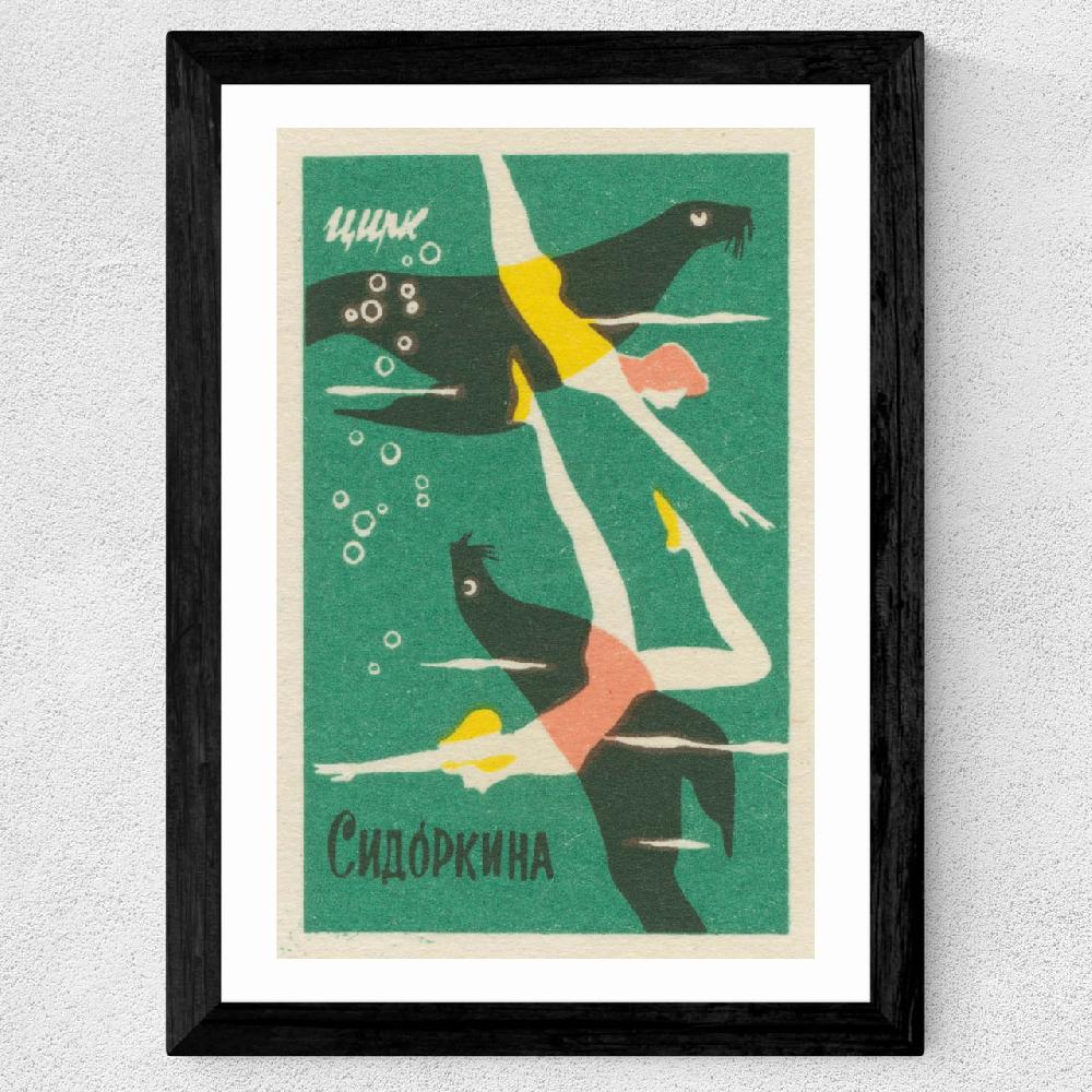 East End Prints Swimmers And Sea Lions Matchbox