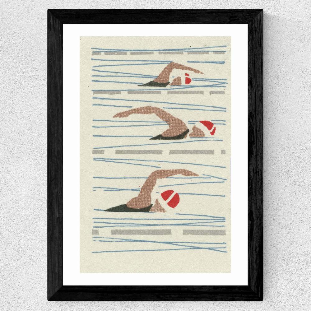 East End Prints Swimmers Matchbox
