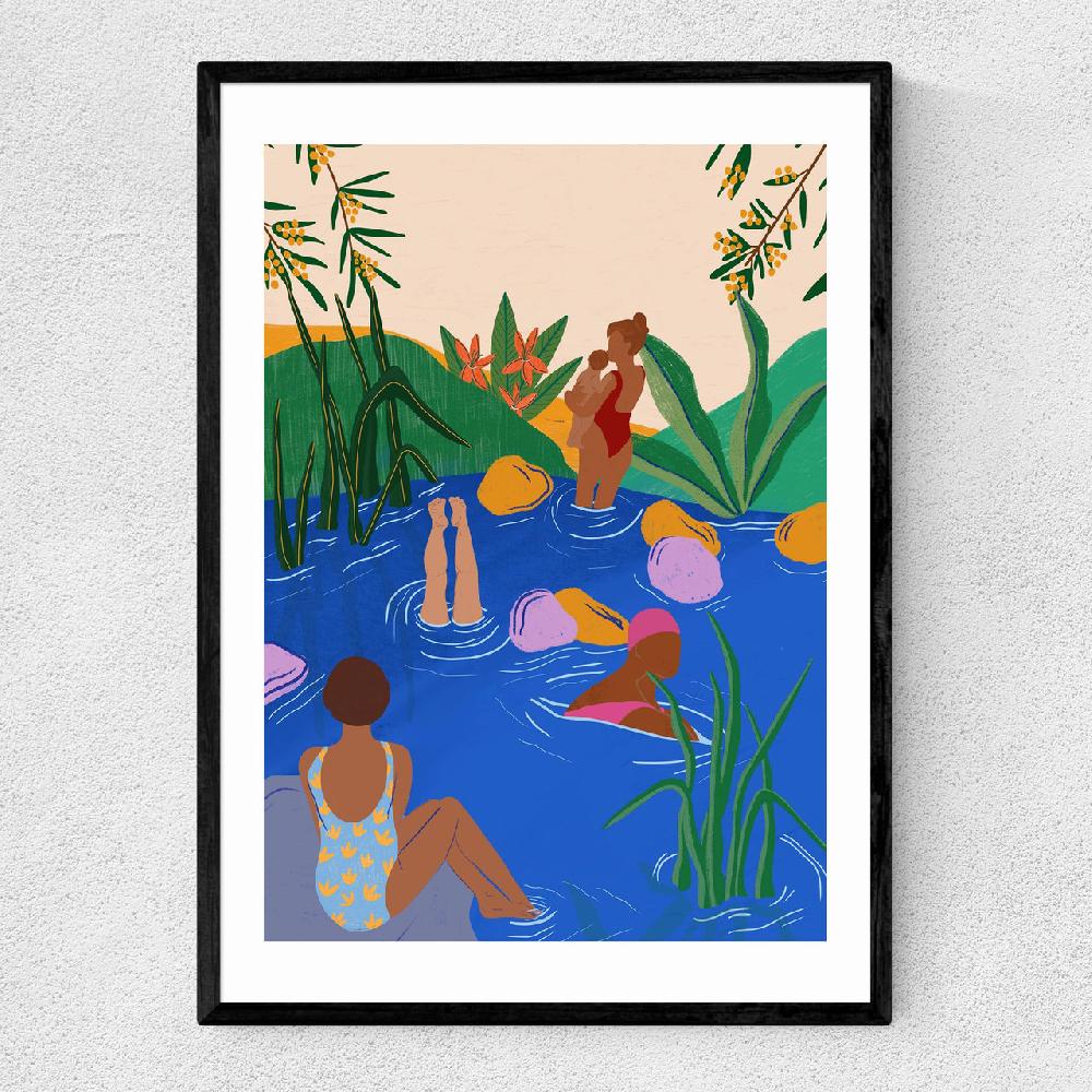 east end prints Swimming Wild