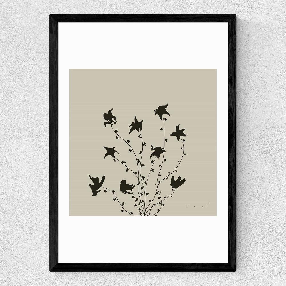 East End Prints Swirly Flowers