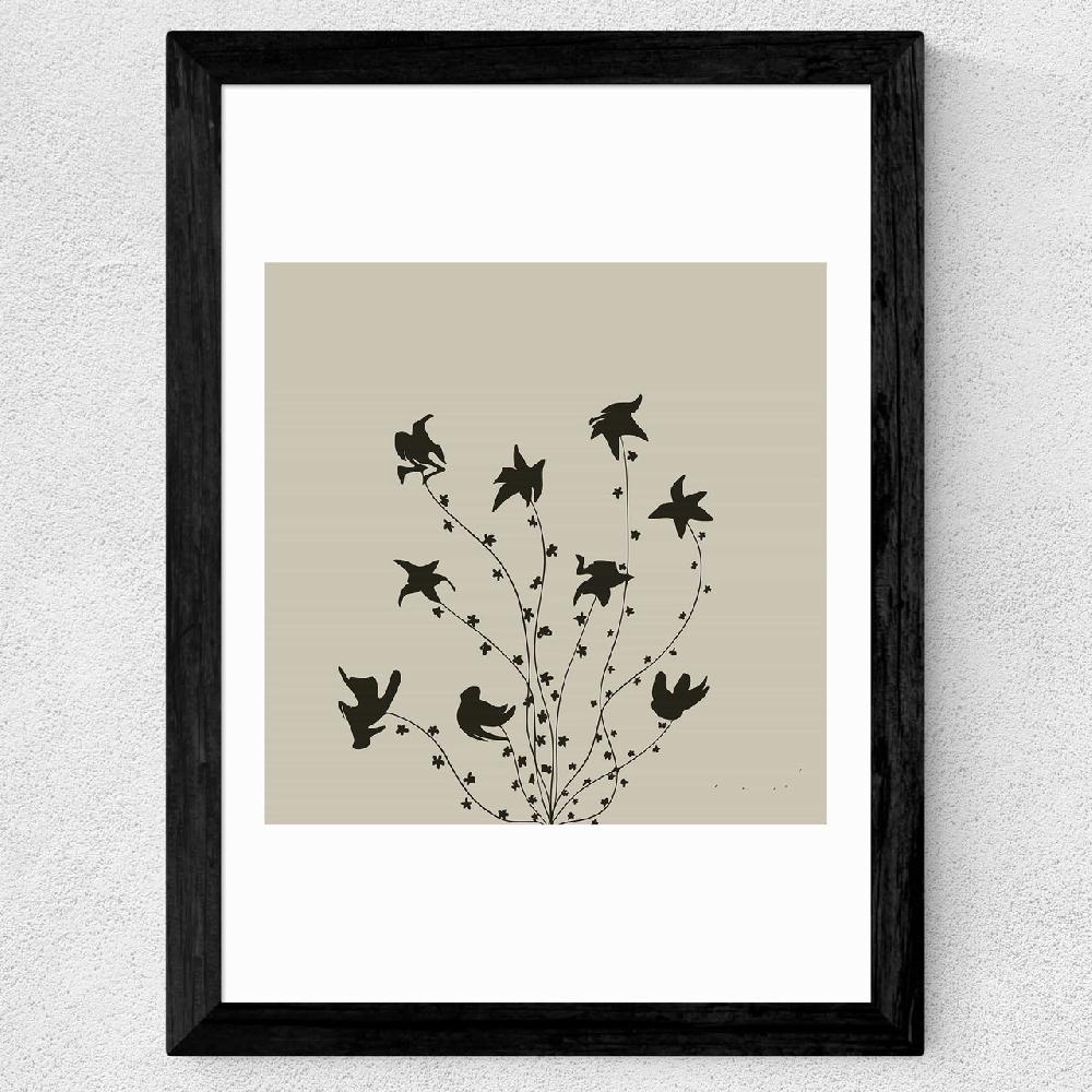 East End Prints Swirly Flowers