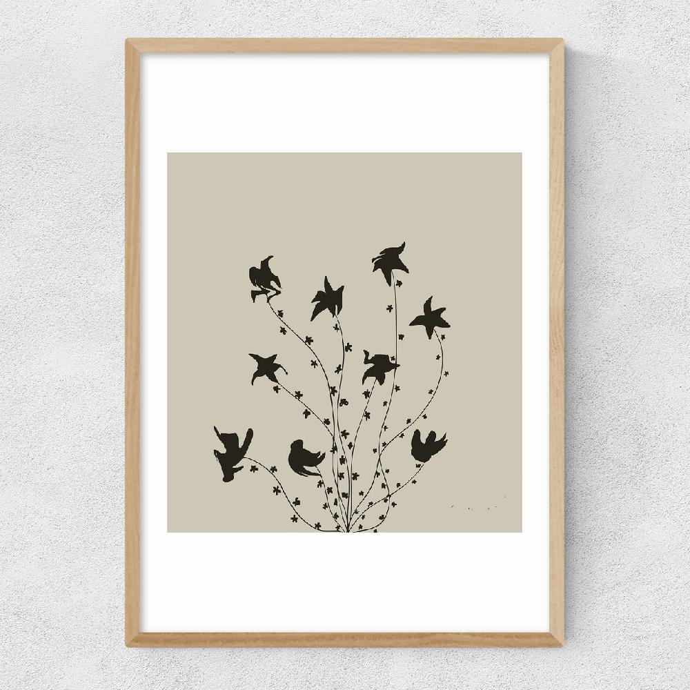 East End Prints Swirly Flowers