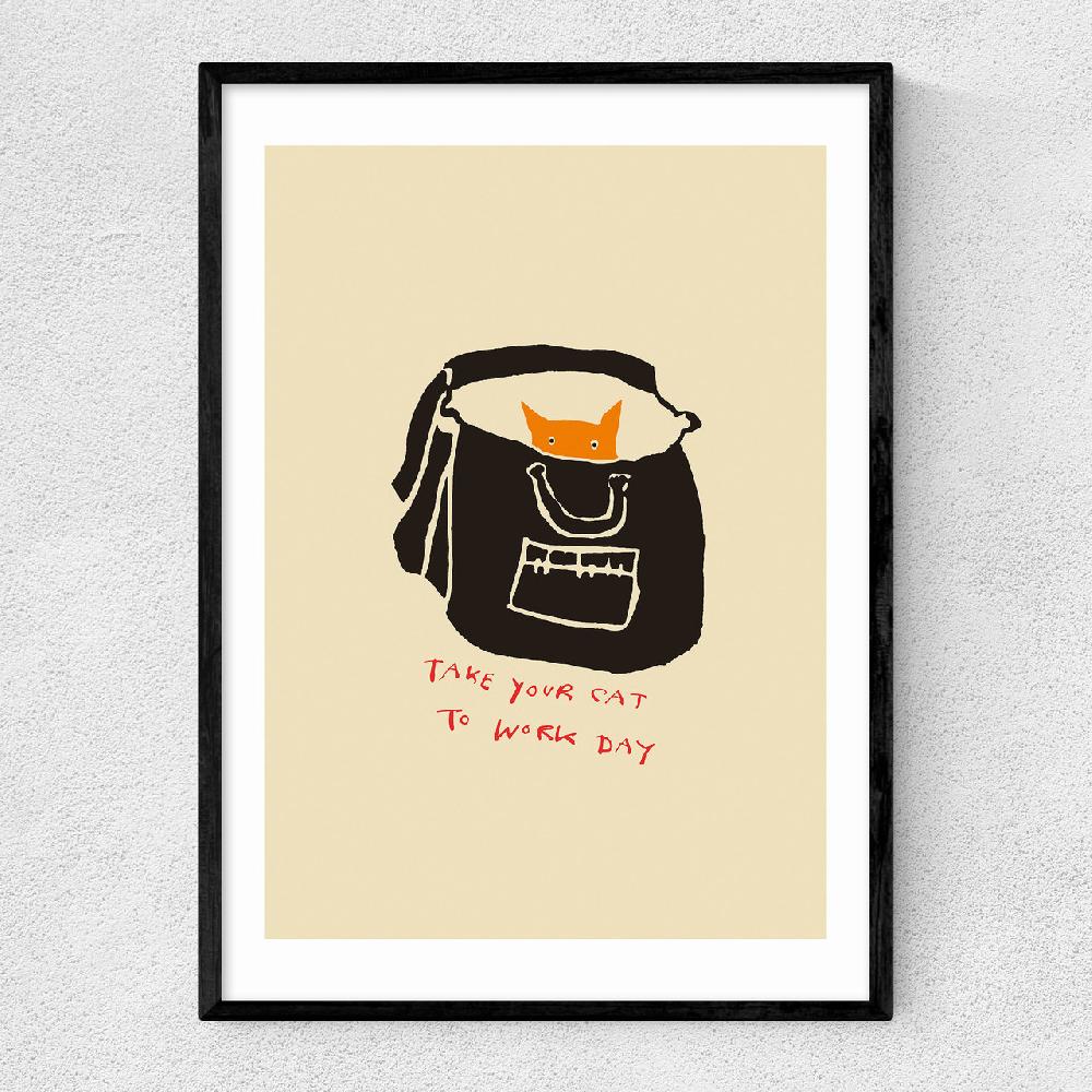 east end prints Take Your Cat To Work Day