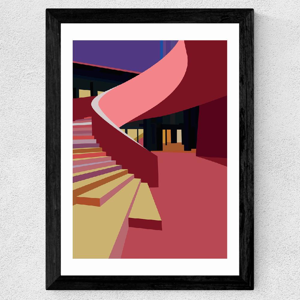 East End Prints Tate Modern Stairs By Oshe POP