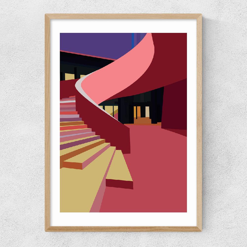 East End Prints Tate Modern Stairs By Oshe POP