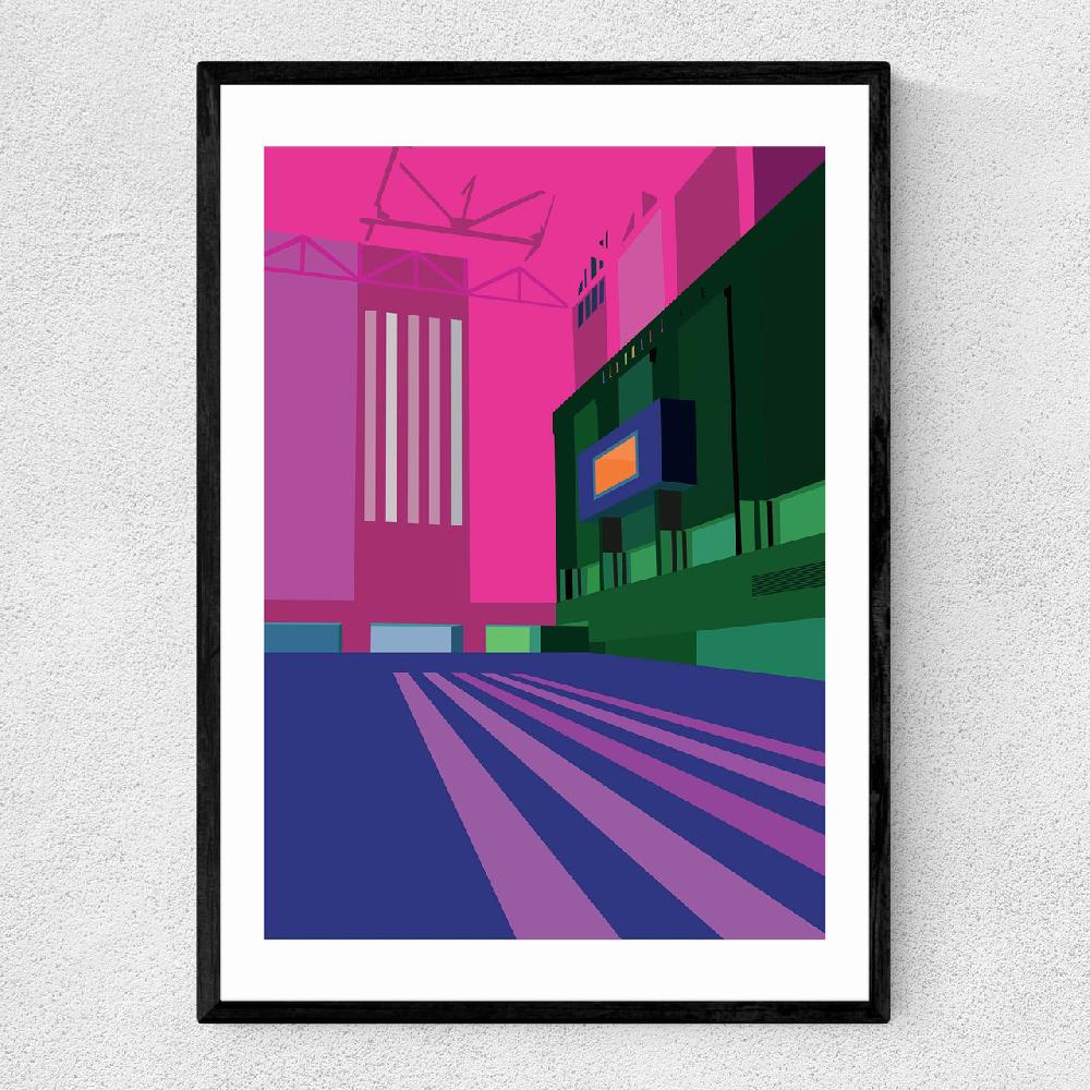 east end prints Tate Modern - Turbine Hall (Pink)