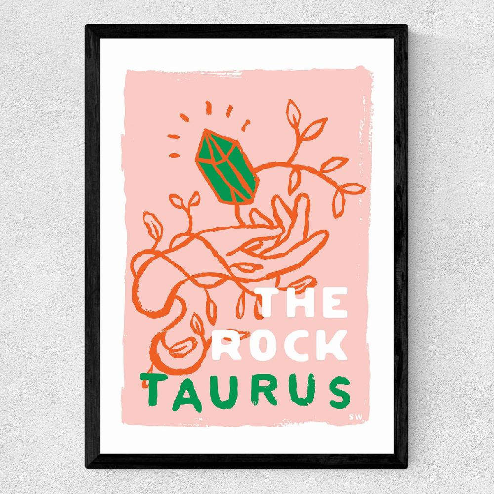 East End Prints Taurus - The Rock