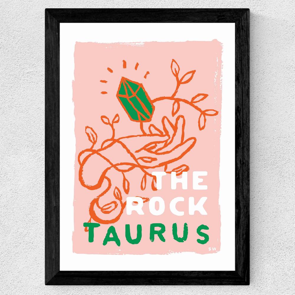 East End Prints Taurus - The Rock
