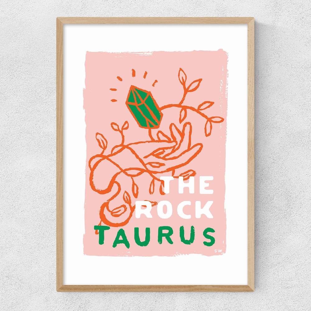 East End Prints Taurus - The Rock