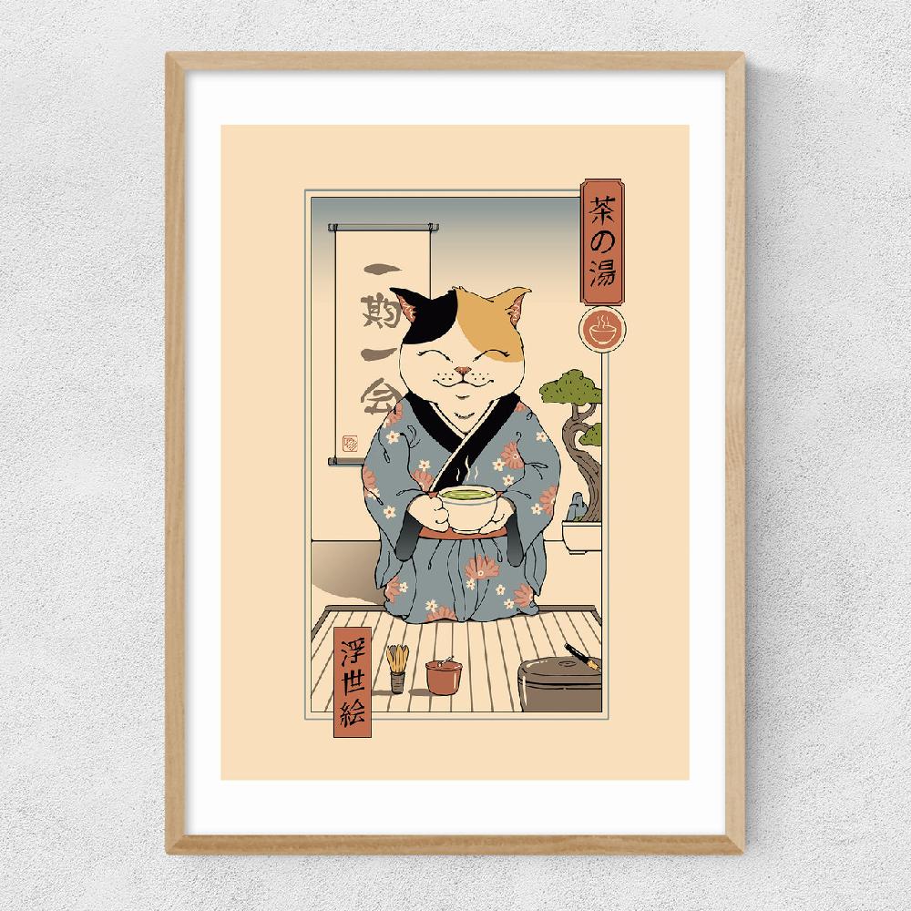 East End Prints Tea Cat Ceremony