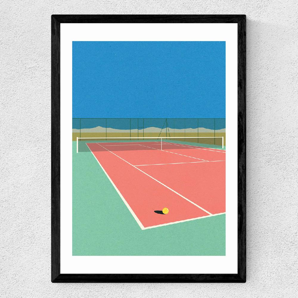 East End Prints Tennis Court In The Desert