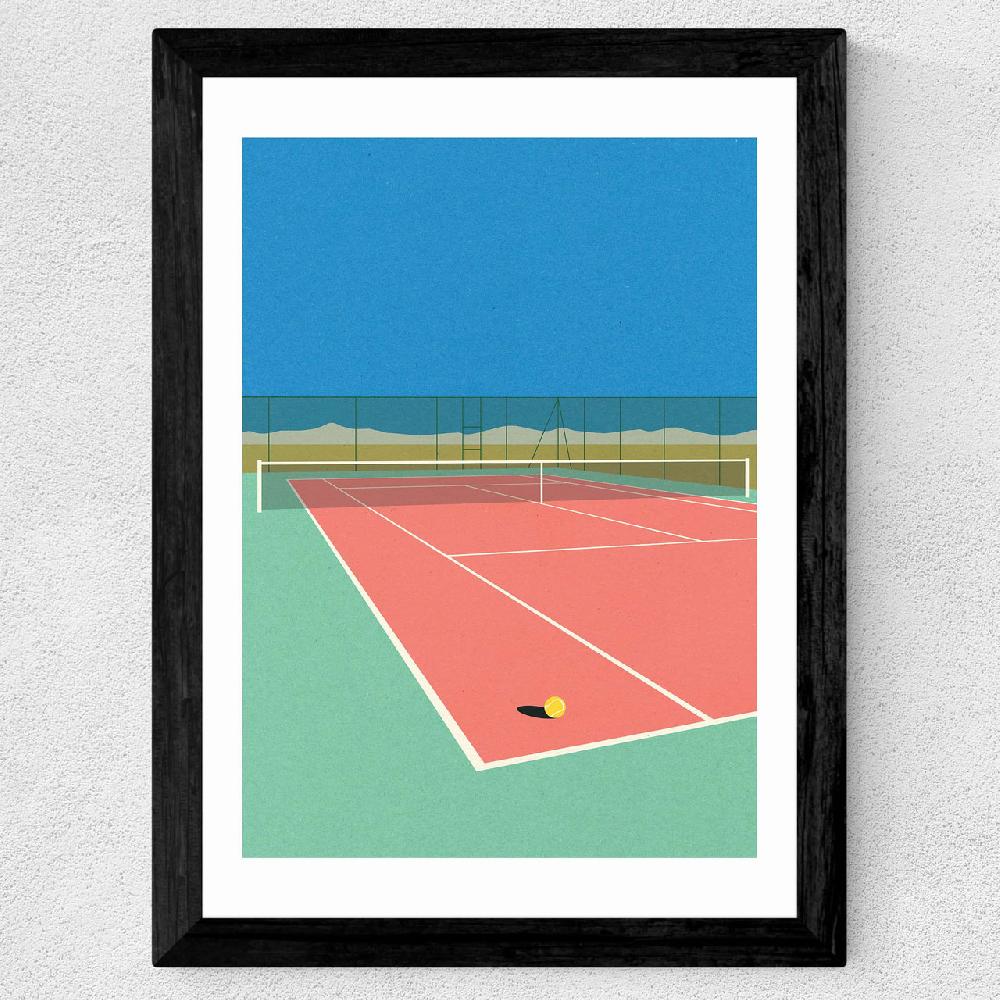 East End Prints Tennis Court In The Desert