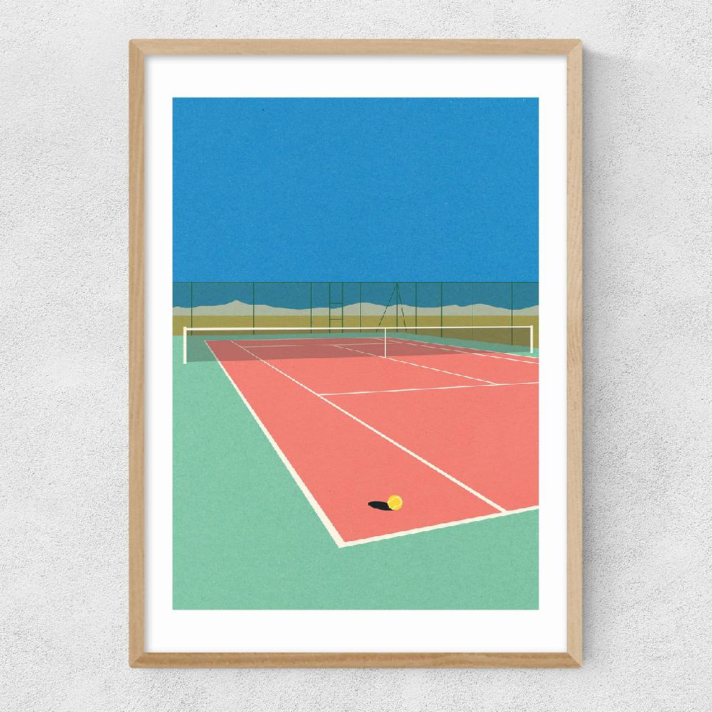 East End Prints Tennis Court In The Desert