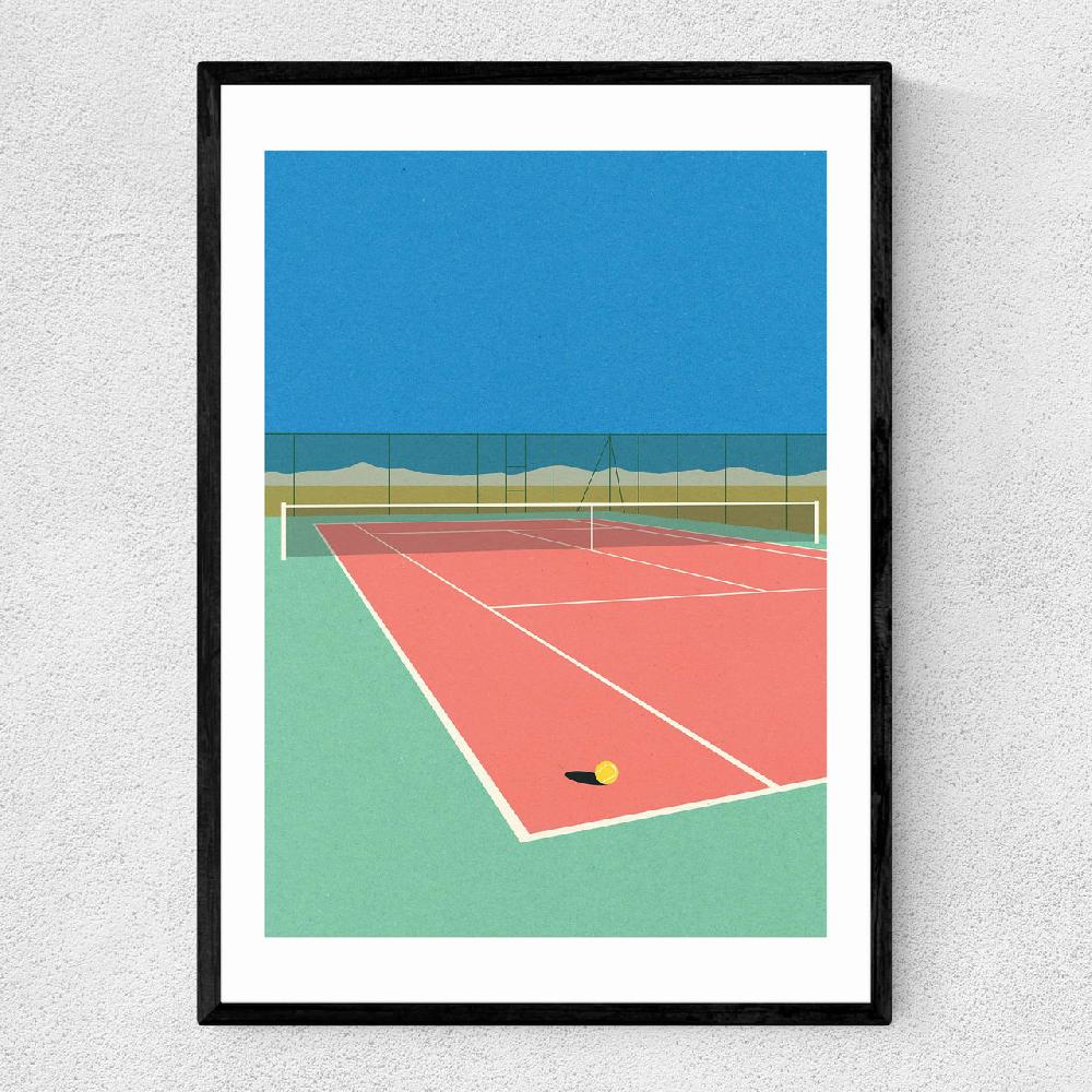 east end prints Tennis Court In The Desert