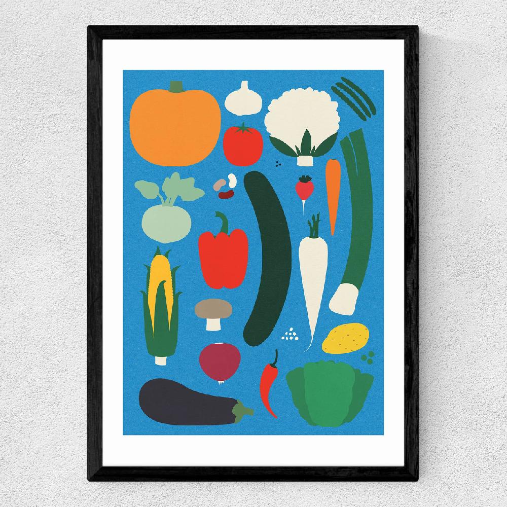 East End Prints Thanksgiving Blue