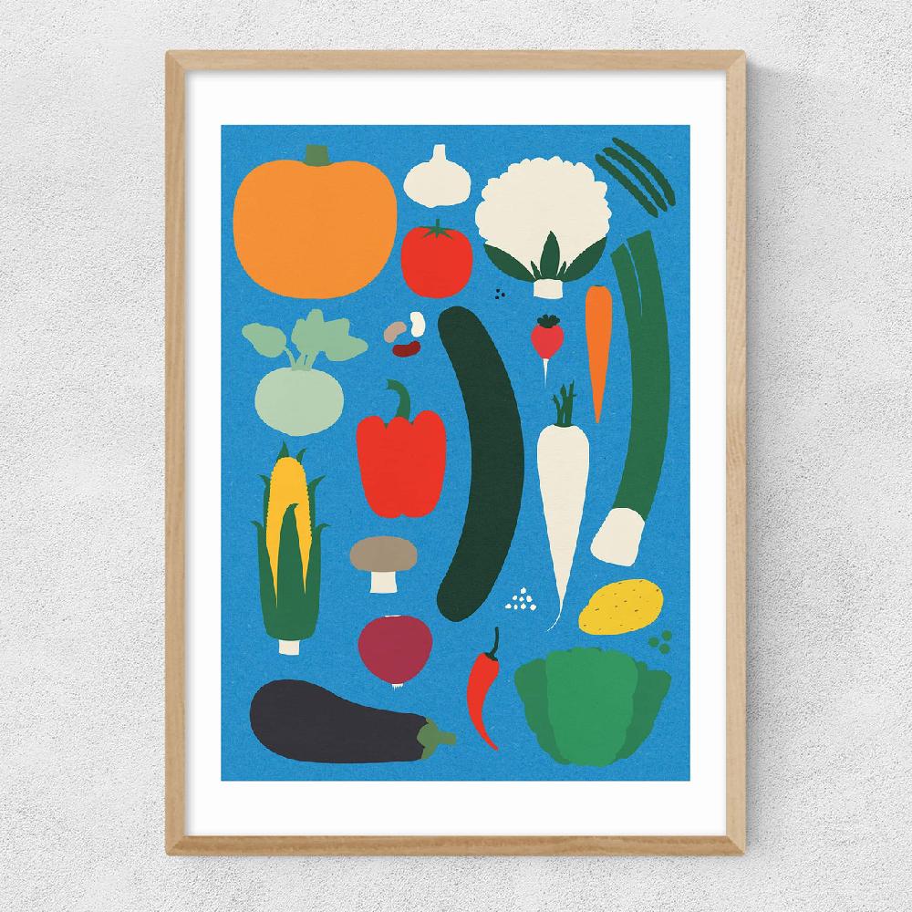 East End Prints Thanksgiving Blue