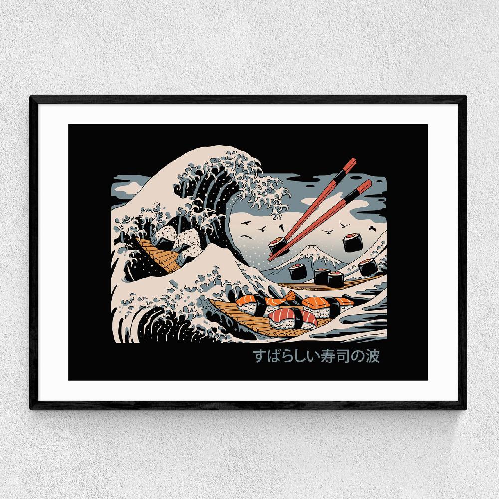 east end prints The Great Sushi Wave