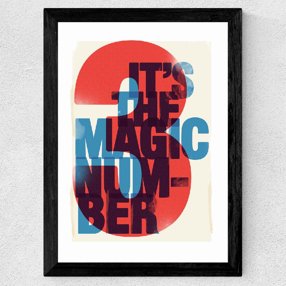East End Prints The Magic Number 3