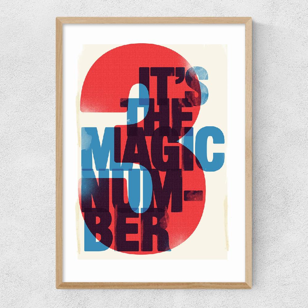 East End Prints The Magic Number 3