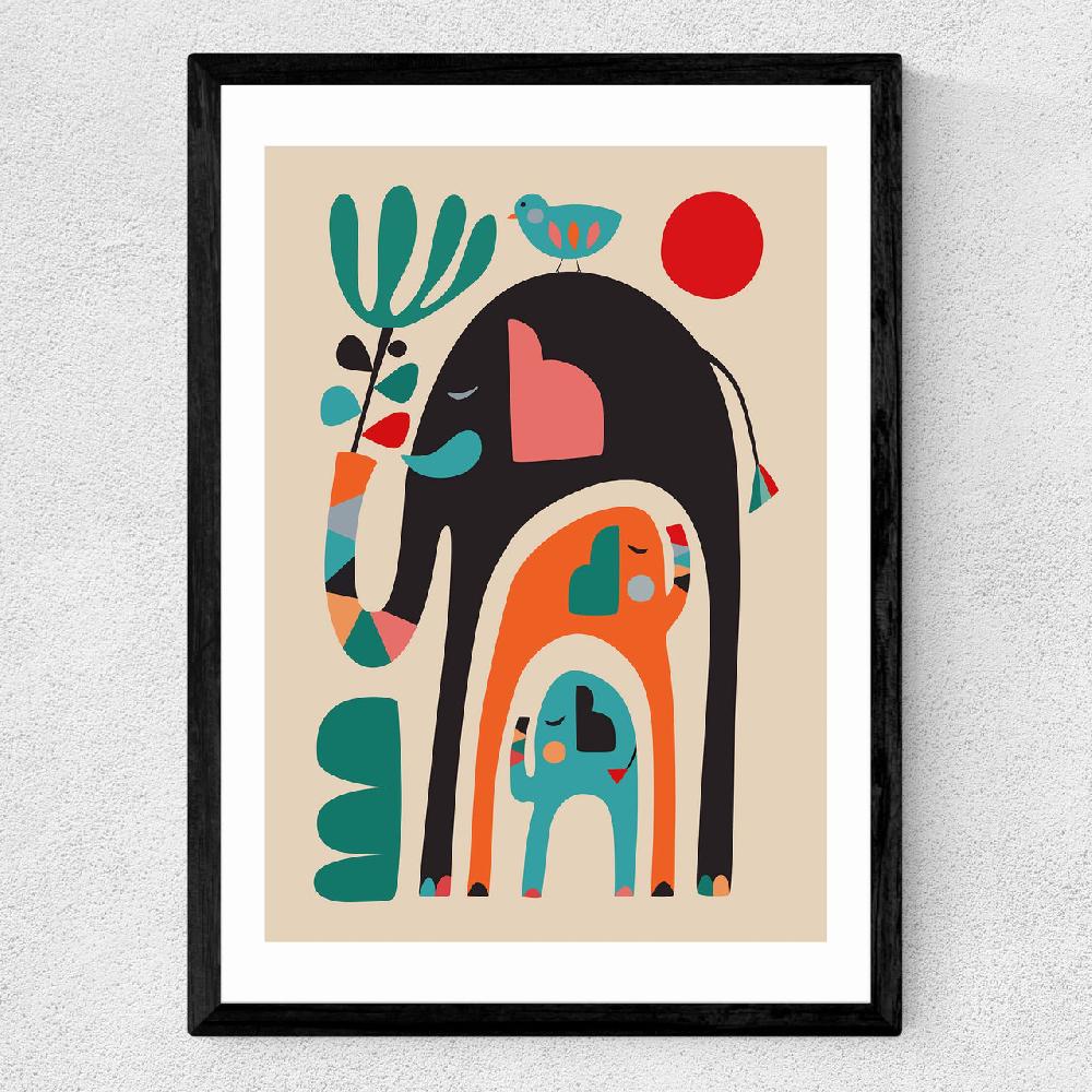 East End Prints Three Elephants