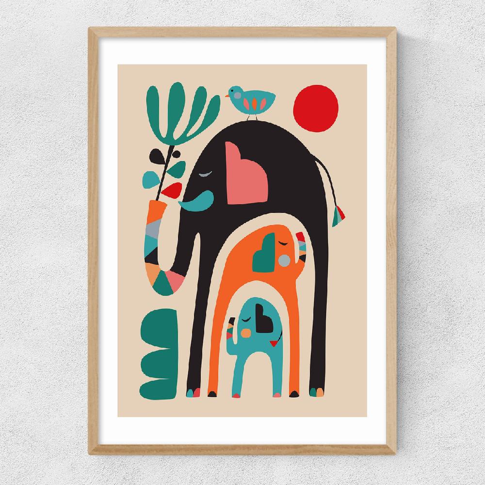 East End Prints Three Elephants