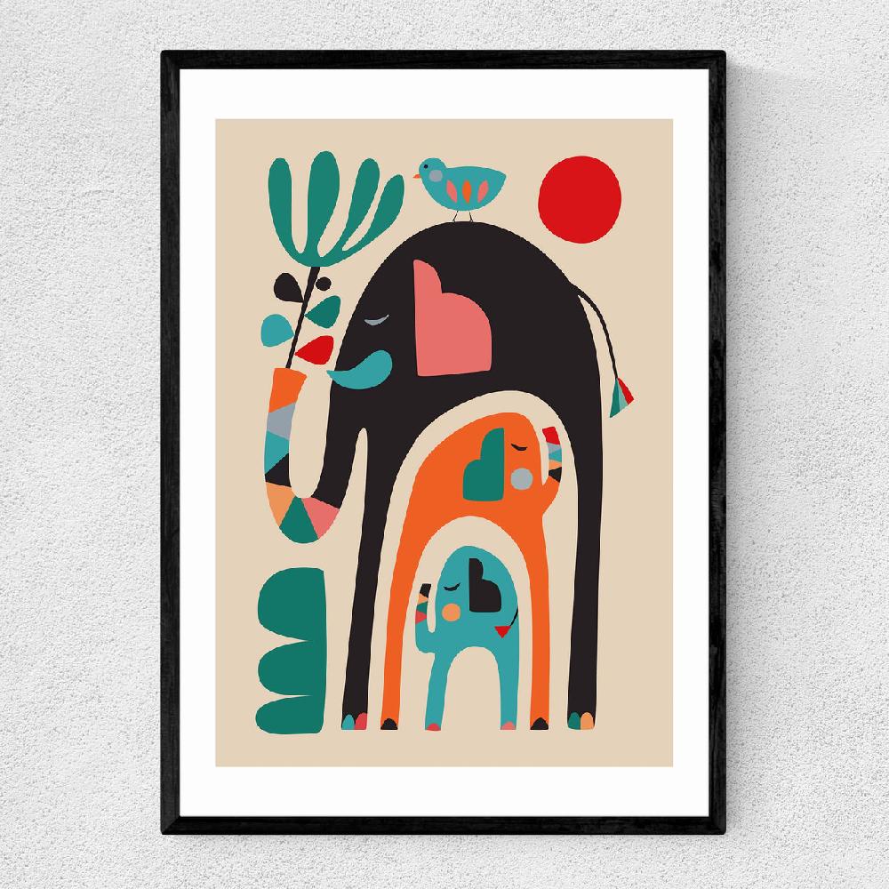 east end prints Three Elephants