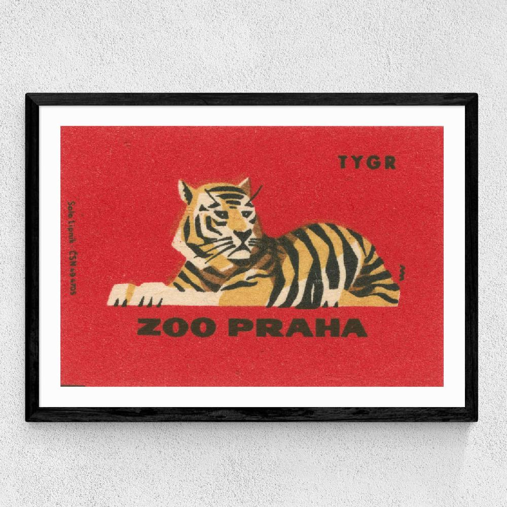 East End Prints Tiger Matchbox