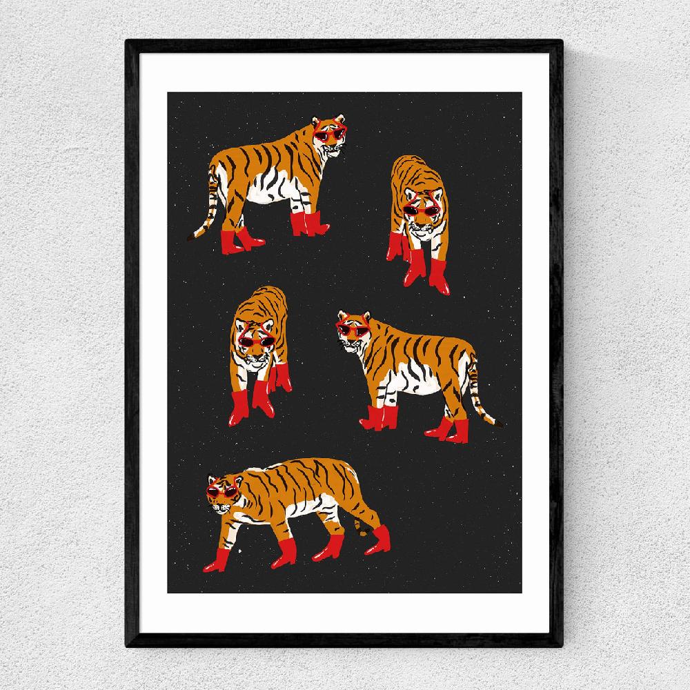 east end prints Tigers In Red Boots
