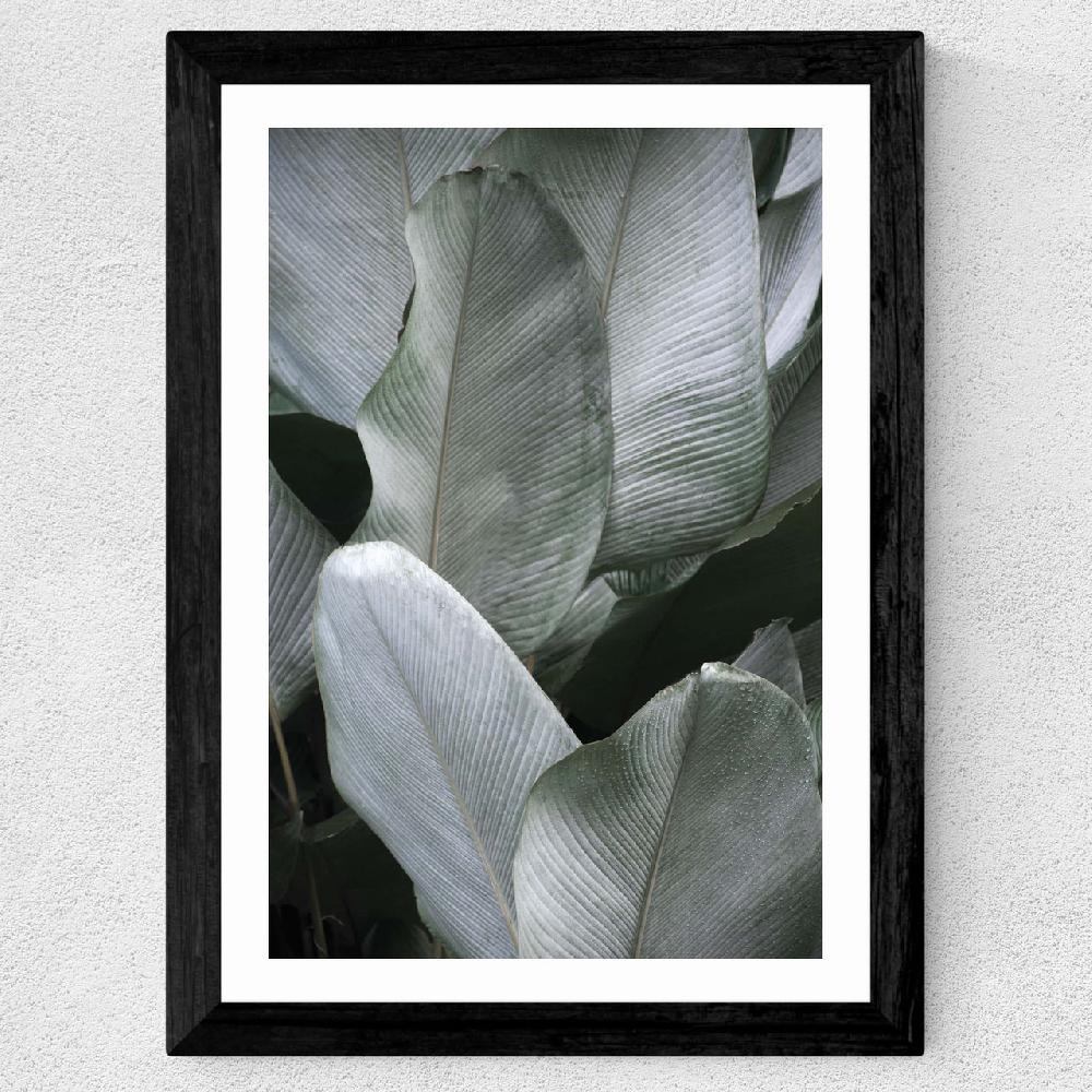 East End Prints Tropical Silver Leaves