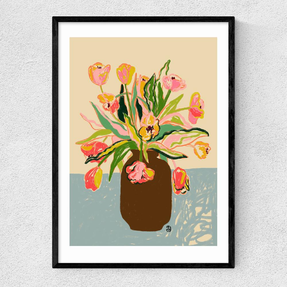 east end prints Tulips Vase