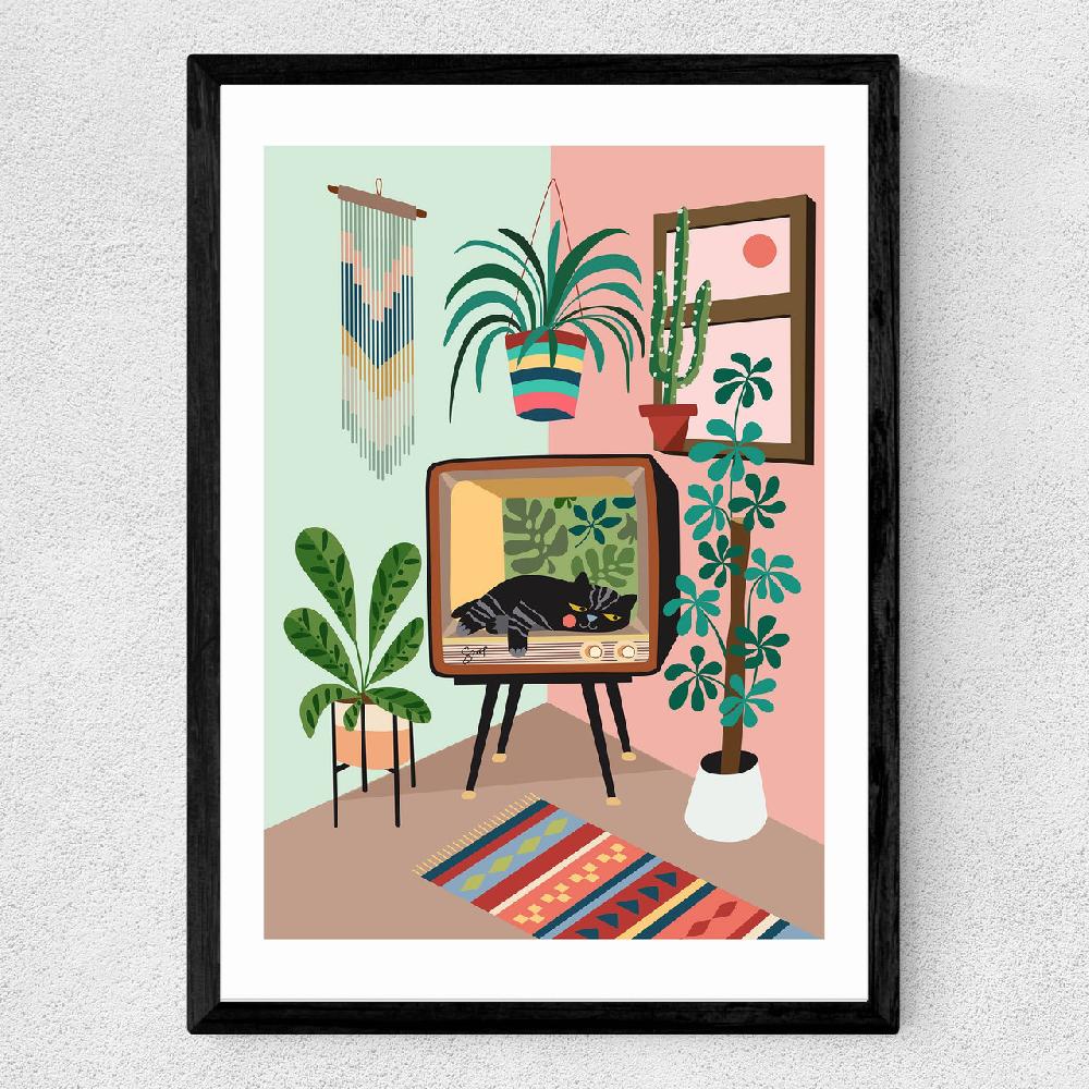 East End Prints TV Catbed