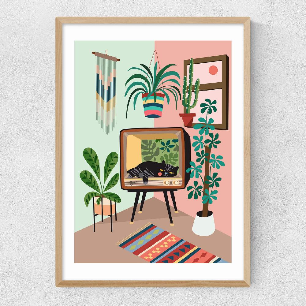 East End Prints TV Catbed