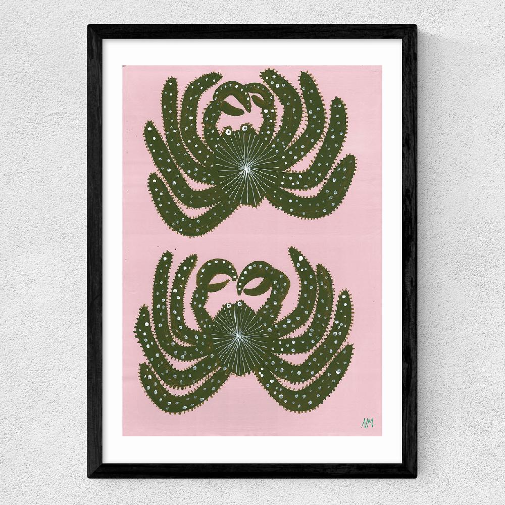 East End Prints Two Green Crabs