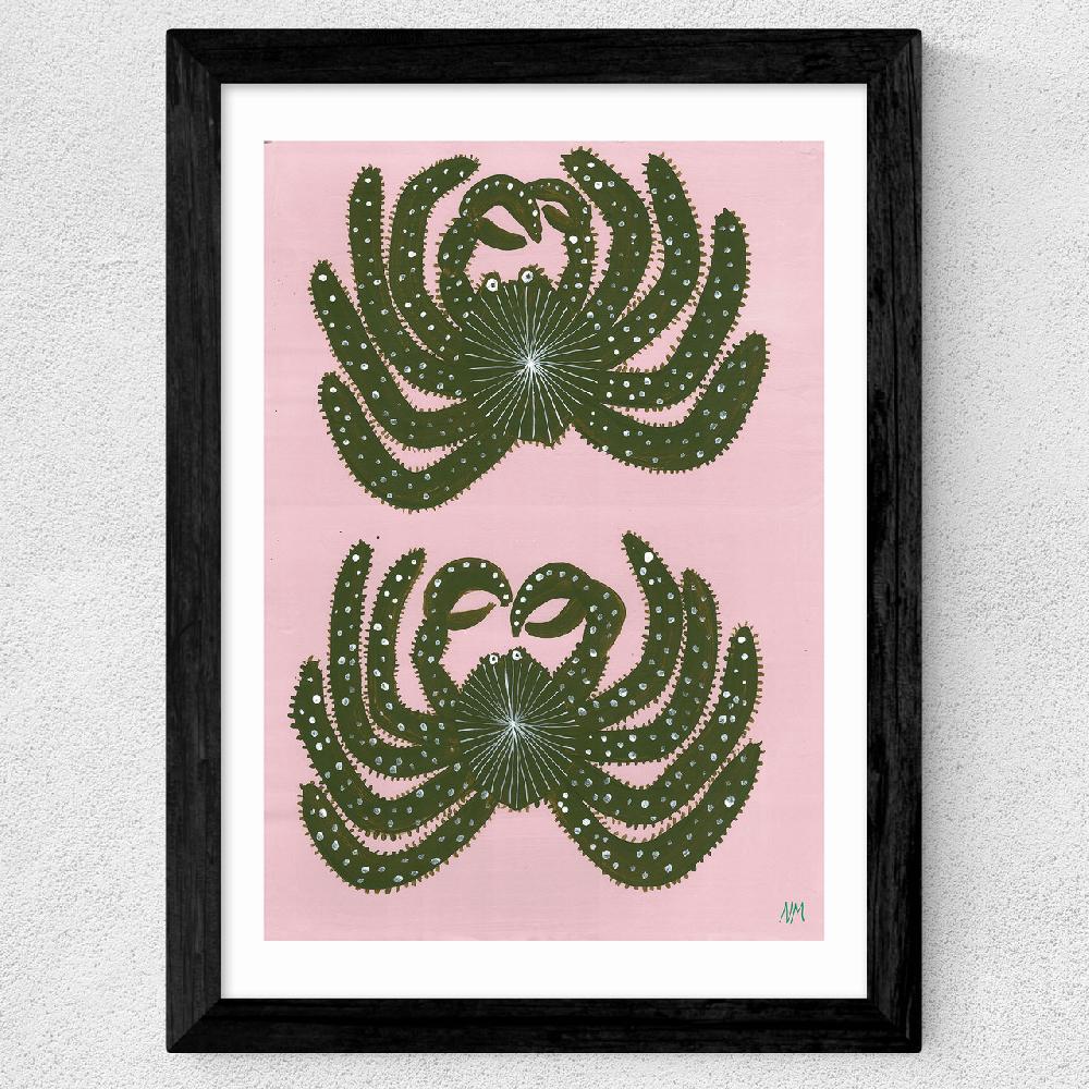 East End Prints Two Green Crabs