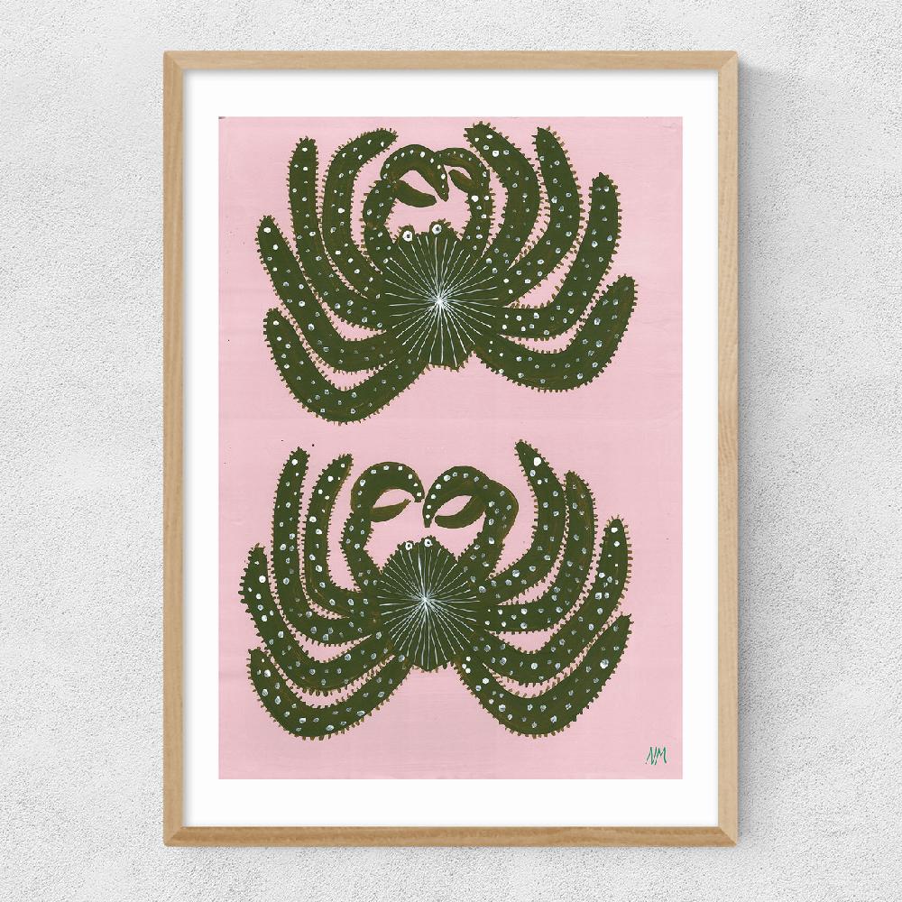East End Prints Two Green Crabs