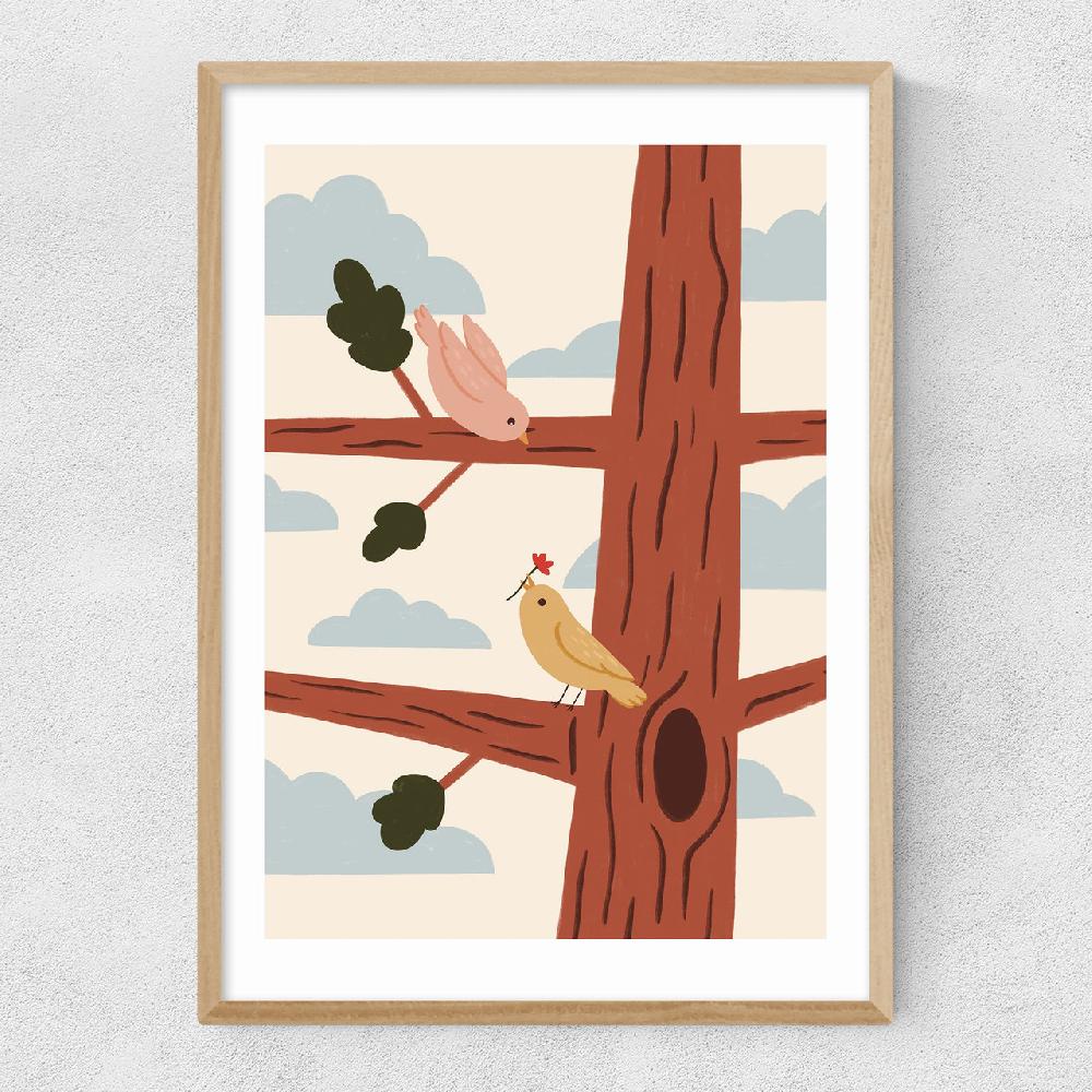 East End Prints Two Little Birds