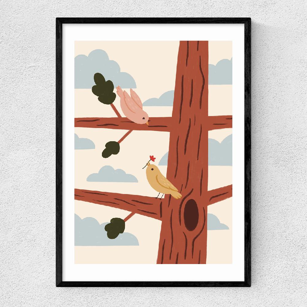 east end prints Two Little Birds