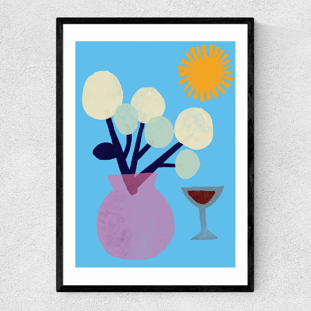 east end prints Vase and Wine Glass
