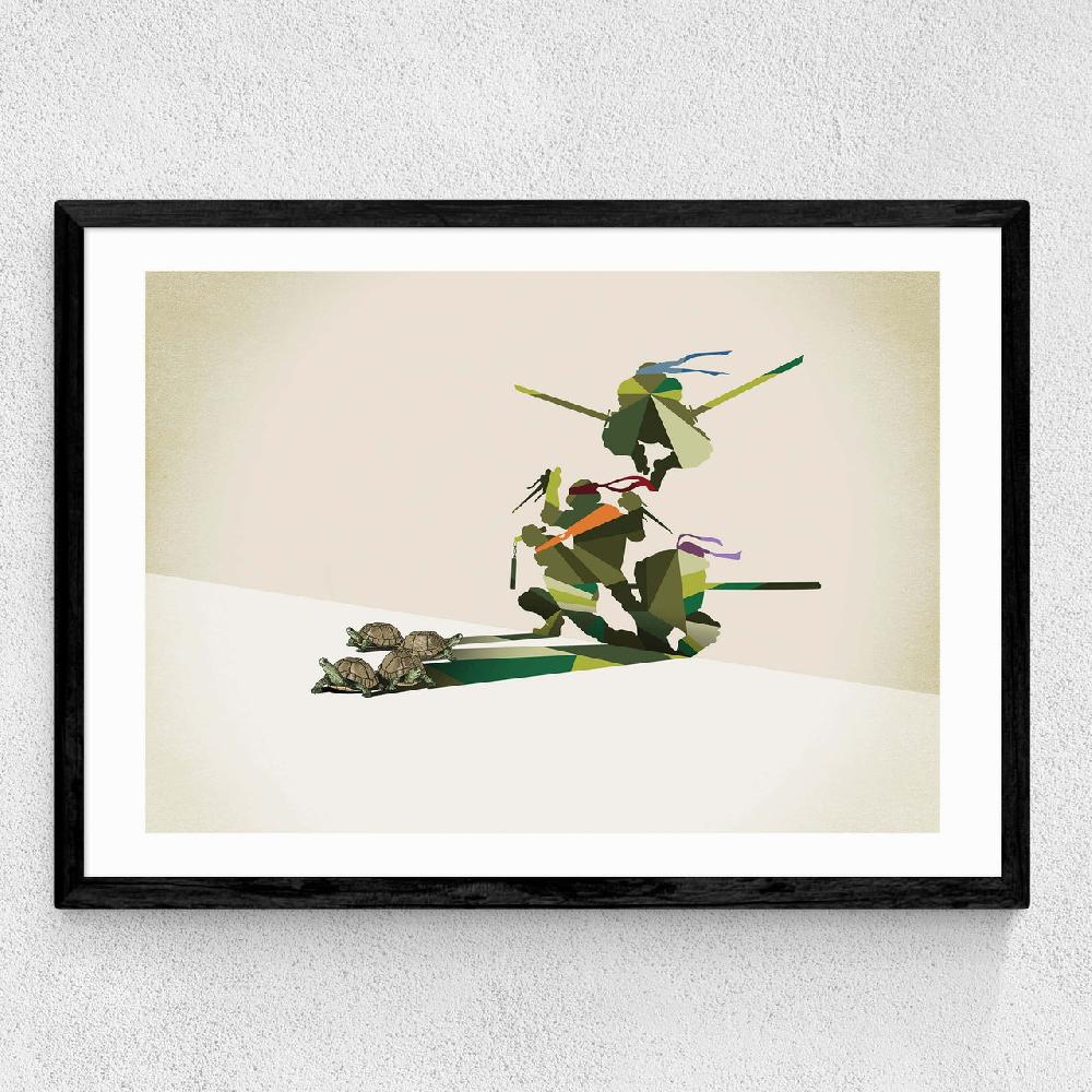 East End Prints Walking Shadows: Turtles