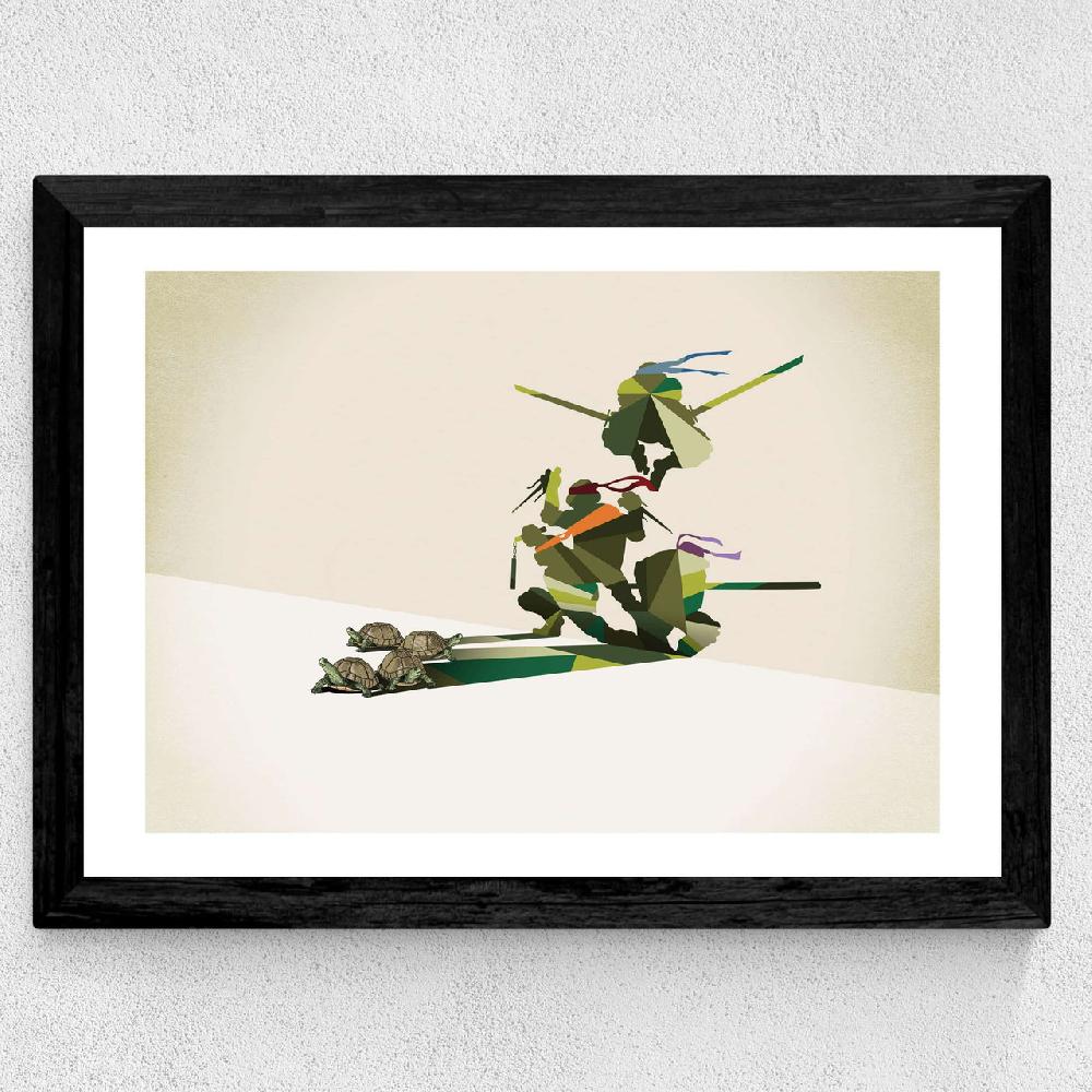 East End Prints Walking Shadows: Turtles