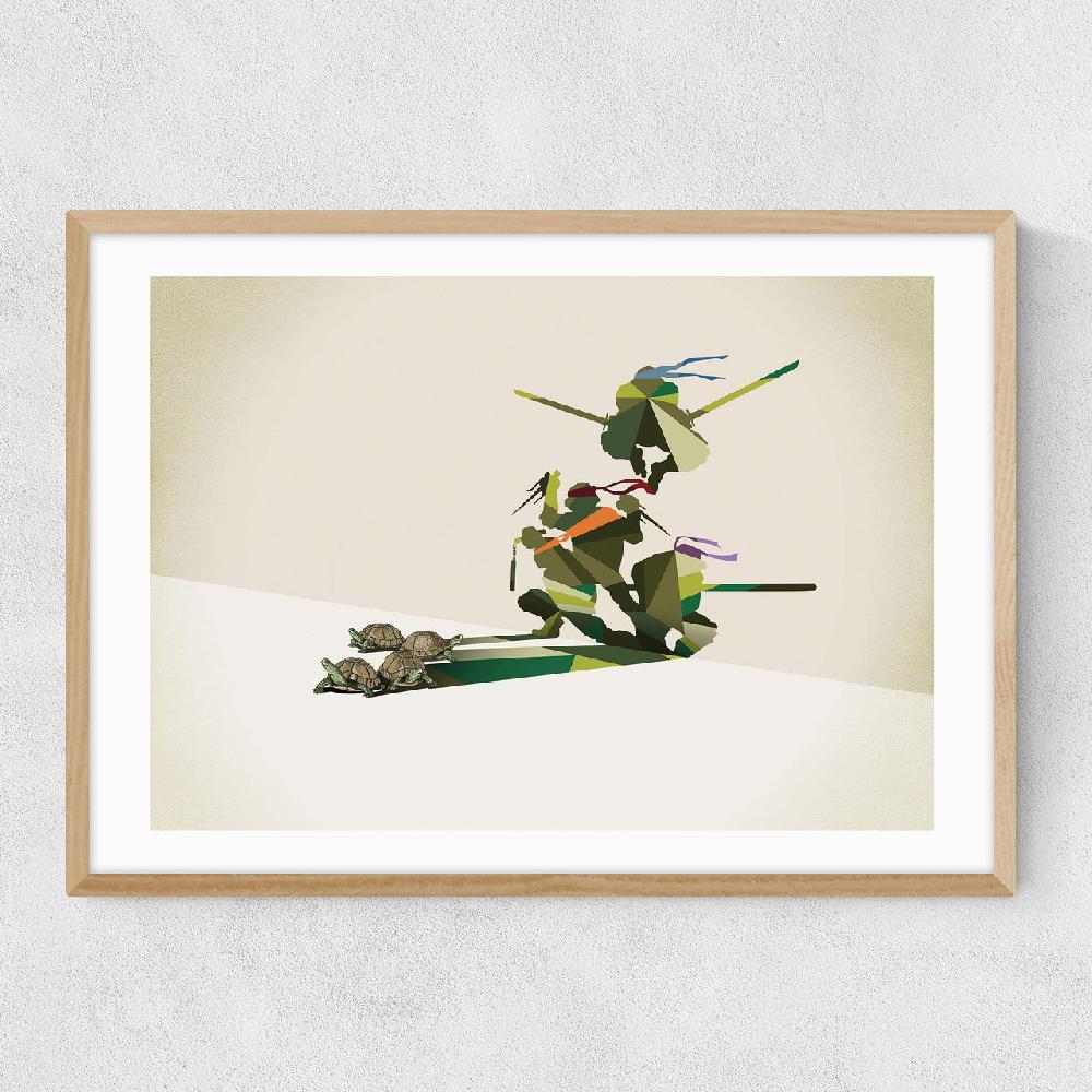 East End Prints Walking Shadows: Turtles