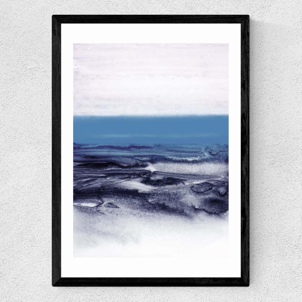 East End Prints Watercolor Landscape Blue