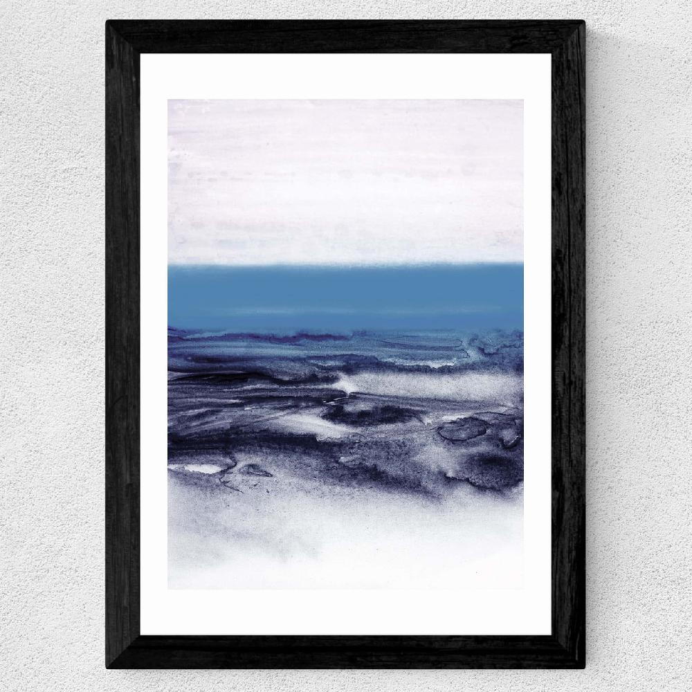 East End Prints Watercolor Landscape Blue