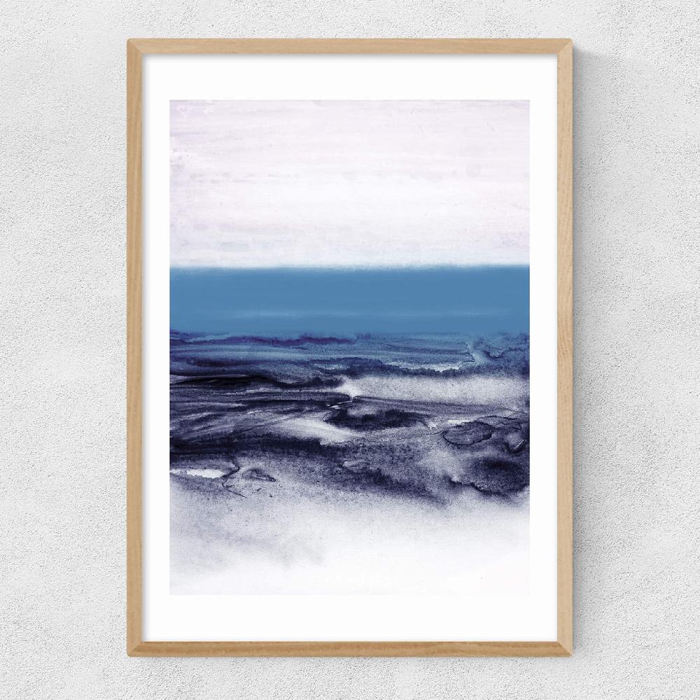 East End Prints Watercolor Landscape Blue