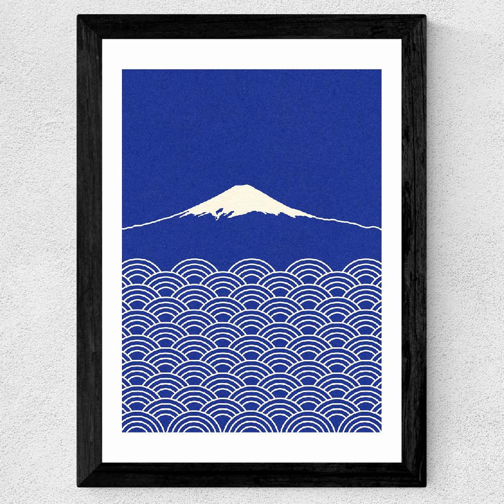 East End Prints Waves And Fuji San